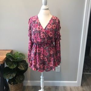 Pink Floral Romper